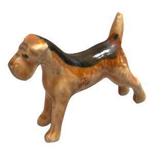 Vintage Airedale terrier figurine by Midwinter Burslem china Dog Miniature Mini